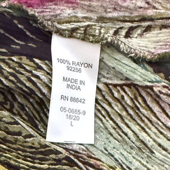 Denim 24/7 Plus Size Tropical Vibrant Floral Crinkle Texture Sleeveless Maxi Dre - Picture 7 of 9